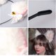 thumbnail image 3 of Orejas de gato negro (oreja de gato en forma de moño al vapor) Juego de 2 piezas (diadema + collar), linda oreja de gato artificial de piel de zorro Orejas de gato (oreja de gato en forma de moño al v, 3 of 5