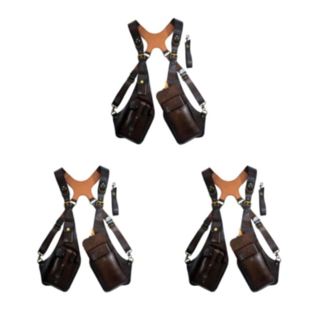 Decodeary Effortlessly Chic Shoulder Harness Bag Wide Application Shoulder Holster Bags dark brown 3Set