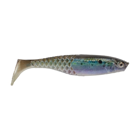 Berkley PowerBait®Saltwater Paddlin'PowerStinger, 4.25 in, Swimbaits - Paddle Tail, HD Pilchard (5-count)