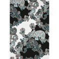 thumbnail image 3 of Zelouf Kikyo Puff Print Ity  , Sewing, DIY, Crafts Fabric by the Yard, Black/turquoise, 10 Yard, 3 of 3