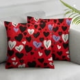 thumbnail image 2 of COMIO  Black and White Love Heart Pillow Covers Set of 2 Valentine Decorative Throw Pillow Covers Wedding Mother's Day Anniversary Cushion Cover Decoration for Couch Sofa, 2 of 6
