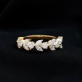 thumbnail image 5 of Half Eternity Ring with Moissanite for Women - 1.25 CT - D-VS1 Grade Certified, 18K Yellow Gold, US 7.25, 5 of 8