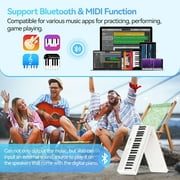 Terence V50 Electronic Piano White Folding Digital Piano Keyboard