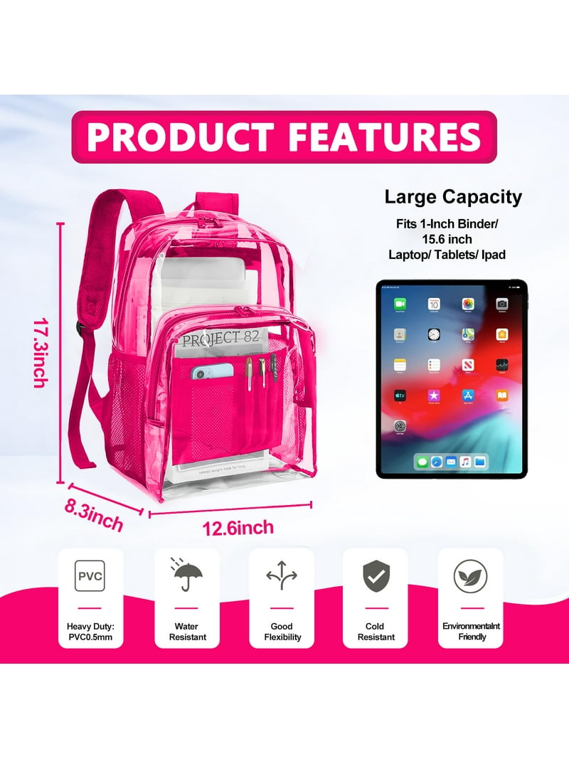 Sanmadrola Waterproof Clear Backpack for School, Work, Security