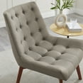 thumbnail image 3 of Linon Cassia Mid-Century Button Tufted Accent Chair, Gray, 3 of 10