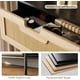 thumbnail image 3 of Moderno natural rattan 5-cajón de madera chest: estilo rural almacenamiento gabinete con metal legs para dormitorio, sala de estar, o entrada, 3 of 8