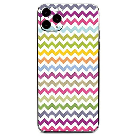 MightySkins APIPH11PRM-Rainbow Chevron Skin Decal Wrap for Apple iPhone 11 Pro Max Sticker - Rainbow Chevron