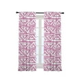 thumbnail image 3 of 3S Brother's Home Décor Curtains BOHO Design Set of 2 Panels Velvet Look Hanging Back Tap and Rod Pocket Décor Nursery Room Bedroom Kitchen Window - Made in Turkey 29Pink (52"Wx95"L), 3 of 6