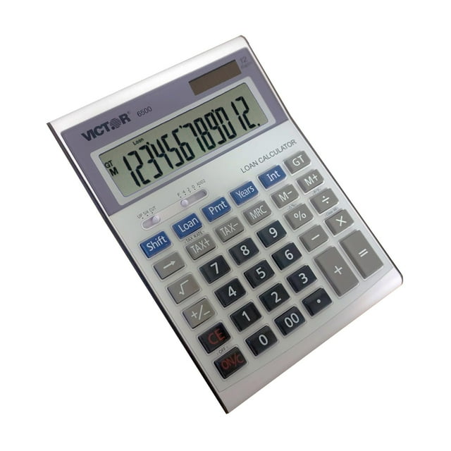 Calculadora de préstamos Victor 6500 Executive Desktop con pantalla LCD de 12 dígitos