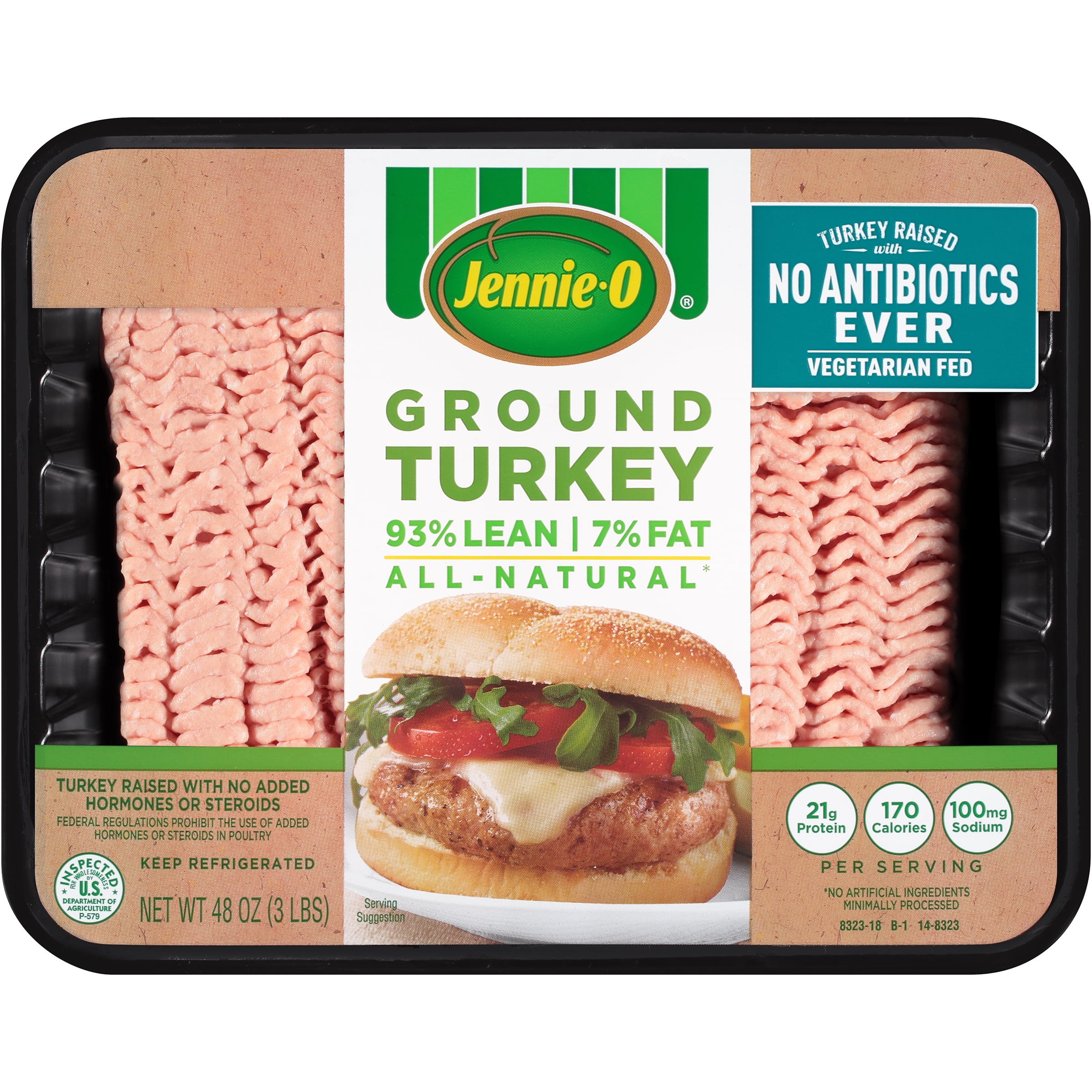 Jennie-o 93/7 3# Lean Ground Turkey Nae - Walmart.com ...