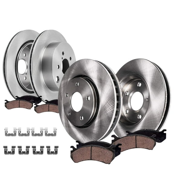 Detroit Axle - 2.0L Brake Kit for 2014-2018 Subaru Forester Disc Brakes Rotors Ceramic Brake Pads with Hardware 2015 2016 2017 Replacement : 12.44" inch Front and 10.94" inch Rear Rotor