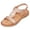 Rose Gold, variant on Women's Braided Flip Flops Bohemian Toe Post Sandals Non Slip Casual Ankle Strap Breathable Summer Shoes for Beach Vacation Wear Black Size 10