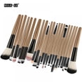 thumbnail image 2 of 24 Pcs Professional Eye Makeup Cosmetics Brush Set with Premium Wooden Handles for Eyeliner, Eye Shadow, Eye Brow, Foundation, Powder Liquid Cream Blending Brush, 2 of 12