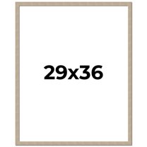29x36 Frame Grey Solid Wood Picture Frame Width 1 Inches | Interior Frame Depth 0.5 Inches |