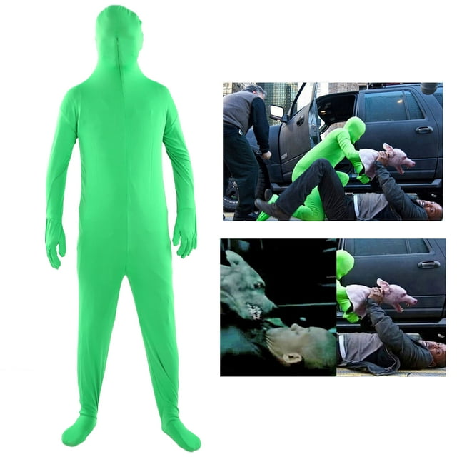 Fotografía mono Chromakey Verde, Traje de Cuerpo completo
