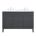 thumbnail image 5 of Modway Render 48" Double Sink Bathroom Vanity in Gray White, 5 of 10