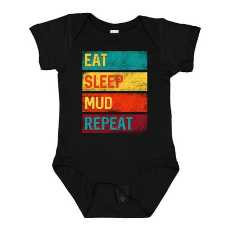 

Inktastic Motocross BMX off Road Eat Sleep Mud Repeat Gift Baby Boy or Baby Girl Bodysuit