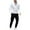 White, variant on HAiming Mens 2 Piece Tracksuit Long Sleeve Quarter Zip Stand Neck Tops and Cargo Pant Solid Color Outfits with Pockets