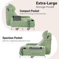 thumbnail image 4 of Almohada de lectura para cama Selectico de 19 pulgadas con brazos integrados y bolsillos grandes, co, 4 of 8