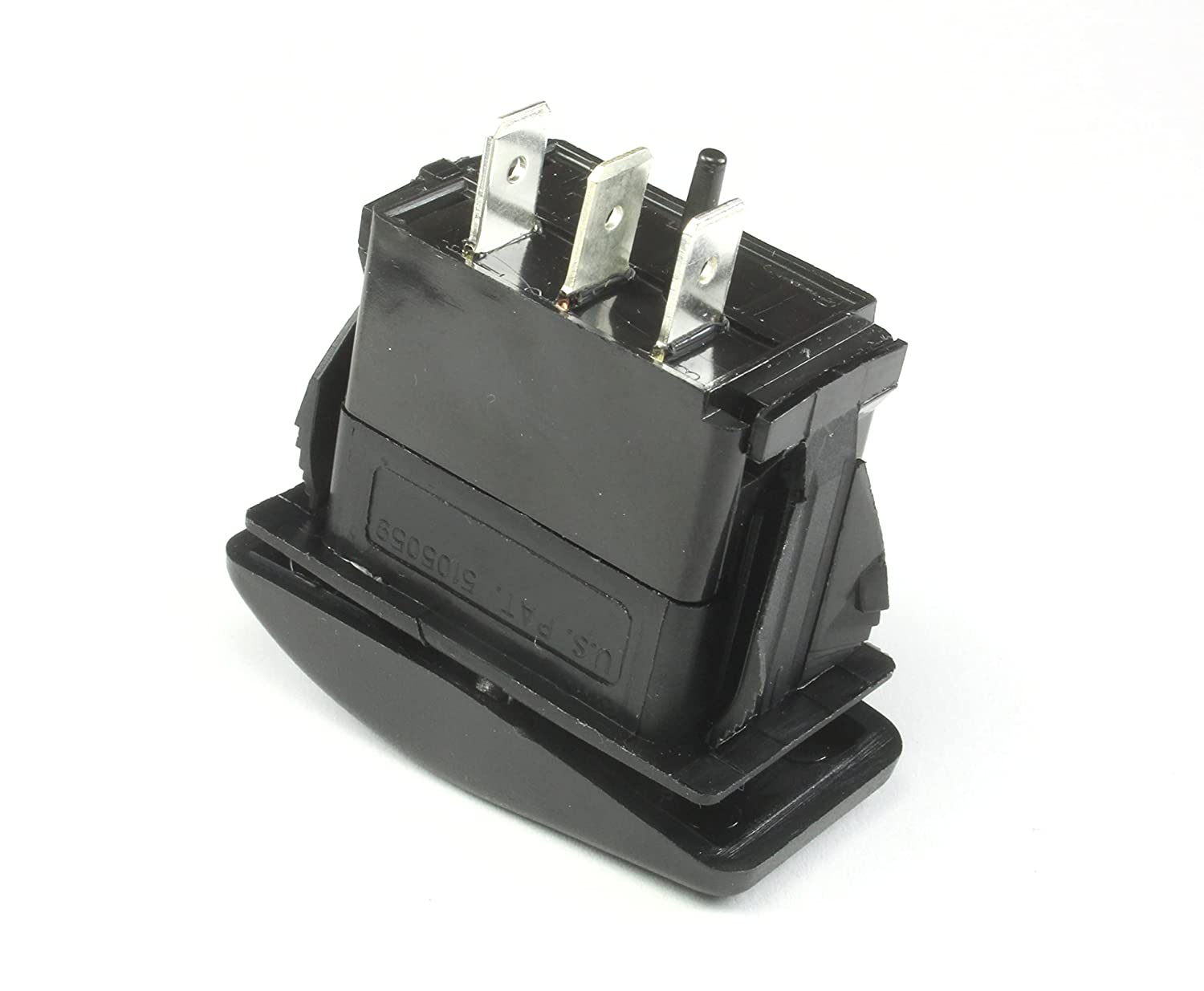 MOMENTARY Rocker Switch SPDT, 20A 12VDC, (ON) Off (ON), 3 Prongs