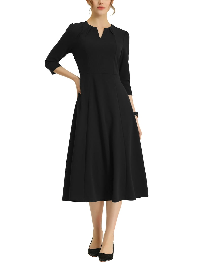 slim fit dress slacks Long Lace Formal Black Evening Dress - 4XL - Elegant Lace Detailing - Short Sleeves