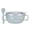 Blue, variant on 4 Colors Baby Bowl Stainless Steel Insulation Bowl Spoon Set Children Tableware Cartoon Printed Children Food Bowl
