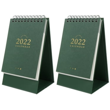 2 Pc 2022 Desk Calendar Table Decor Easel Paper Decorate Magnetic Refrigerator Office Work