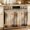 Black Mocha Brown, variant on Christmas Oven Skirt Curtain 27"Wx20"L,Waterproof Ruffled Stove Cover Skirt with 8 Ribbon Ties,Winter Xmas Ice Cream Pine Leaves Star Beige Decorative Oven Door Curtain for Kitchen Dishwasher Cabinet