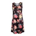 thumbnail image 4 of Vestido informal con estampado de cuello en V sin mangas de moda de verano para mujer Fridja  hj4184, 4 of 5