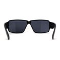 thumbnail image 4 of Locs Oversized Mirror Lens Thin Plastic Gangster Rectangle Sunglasses Matte Black, 4 of 4
