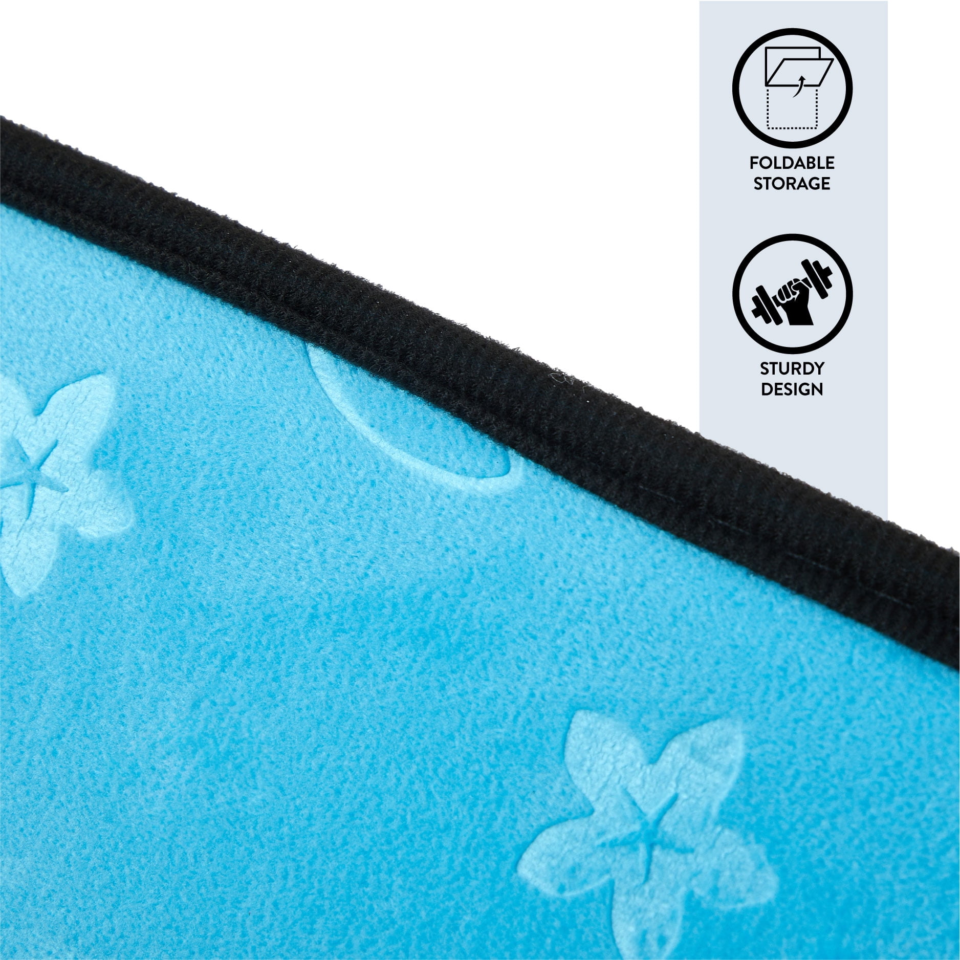Disney Stitch Kids' Embossed Storage Ottoman, Blue, 15" x 15" x 15"