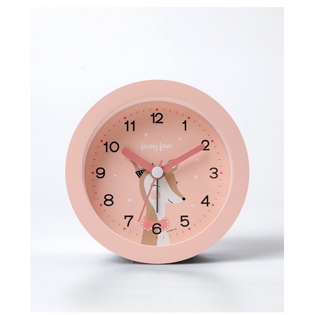 Reloj Despertador para niños Analógico, Niños Lindo Silencioso Portátil SIN tictac Reloj analógico Luz Funciona con pilas Alarma de viaje para niños Despertador de mesita de noche WD.WDQZL Hogar