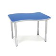 thumbnail image 1 of OFM WAVE-S-SL-BLU Adapt Series Small Wave Student Table - 18-26 in. Height Adjustable Desk , Blue, 1 of 1