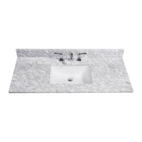 Altair 49 in. Natural Marble Vanity Top with White Sink
