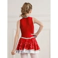 thumbnail image 3 of DPOIS Kids Girls Sleeveless Sequins Dance Dress Cheer Costume Red 6, 3 of 7