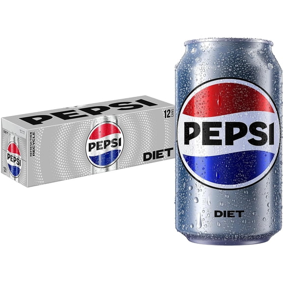 Diet Pepsi Cola Soda Pop, 12 fl oz, 12 Pack Cans
