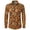 Orange@GC@, variant on CONZONE Mens 70S Disco Buttons Down Shirts Long Sleeve Hippie Shirts for Men Trendy Floral Graphic Lapel Soft Lightweight Tops