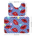 thumbnail image 2 of Lips Lolipop Pattern Bathroom Rugs, 2 Pieces Bath Rug Mat U Shaped Toilet Rugs, Soft Absorbent Bath Rugs, Machine Washable, Non-Slip Bath Mats For Tub, Shower And Bath Room, 2 of 6