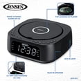thumbnail image 4 of JENSEN JCR-375 Reloj despertador digital estéreo con reproductor de CD de carga superior, sintonizador FM, puerto de carga USB y batería de respaldo, 4 of 5