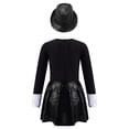 thumbnail image 2 of YEAHDOR Kids Girls Bow Tie Tuxedo Gymnastic Leotard Shiny Sequins Jazz Latin Dance Costume Black-B 12, 2 of 7