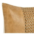 thumbnail image 4 of Pemberly Row Modern 14"x20" Leather Throw Pillow Chestnut Brown, 4 of 8