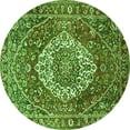 thumbnail image 1 of Ahgly Company Indoor Round Medallion Green Traditional Area Rugs, 7' Round, 1 of 1