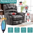 thumbnail image 2 of MEETWARM Large Power Lift Electric Recliner Chair with Extended Footrest for Elderly, Big and Tall Lift Chair for Seniors Reclining Chair for Living Room with Massage and Heated,USB Ports(Gray), 2 of 9