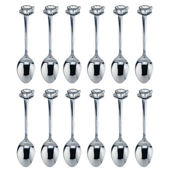 Fino Demi Spoon Set, Cup and Saucer Design, Stainless Steel, Set of 12