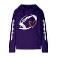 thumbnail image 4 of Chandail à Capuche Tricoté pour Femmes Chandail Graphique de Football à Manches Longues Saison de Football, 4 of 5