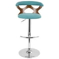 thumbnail image 6 of LumiSource Walnut, Teal Gardenia Barstool, 6 of 10