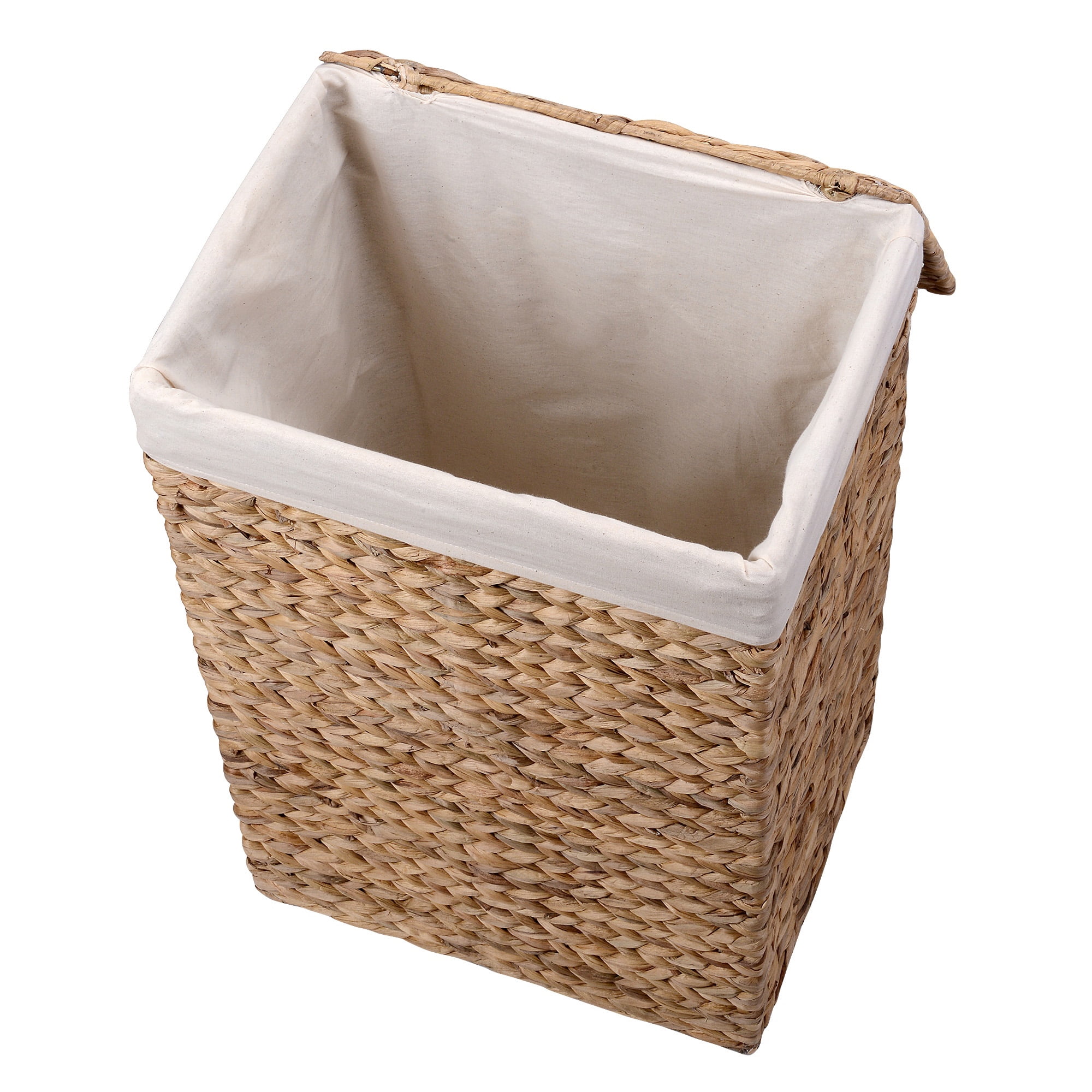 Villacera Set of 2 Handmade Water Hyacinth Wicker Laundry Hampers with Lids (Natural)