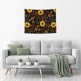 thumbnail image 5 of Picia Sunflowers Leaves Pattern Tapestry-Tapestries for Bedroom Living Room Dorm(29x37"), 5 of 8