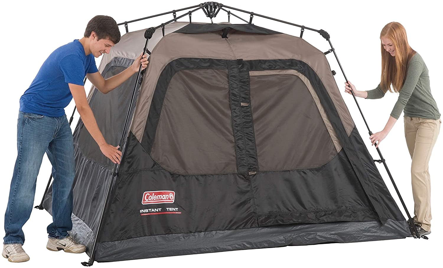 Coleman Cabin Tent With Instant Setup Cabin Tent For Camping Sets Up In 60 Sec