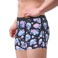 thumbnail image 2 of Fotbe Blue Skull Flower Men’s Total Support Pouch Boxer Briefs, X-Temp Cooling, Moisture-Wicking Underwear, Regular, Long-leg and Trunk-XX-Large, 2 of 6